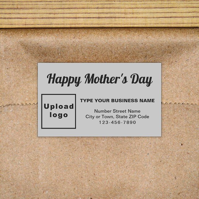 Grått Mor dag - Affärsrektangulär etikett (Skapare uppladdad)