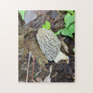 Grått Morel Mushroom Pussel