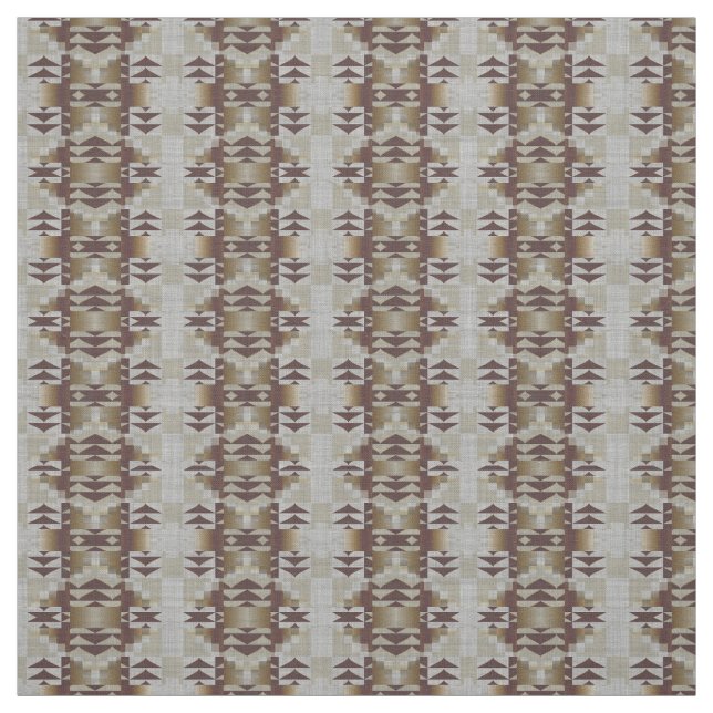 Grått Mörk Brown Taupe Khaki Beige Ethnic look Tyg (Provkarta)