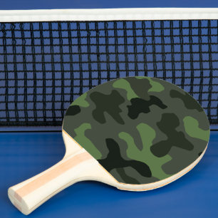 Grått mörk grönt kamouflage nr 14 pingisracket
