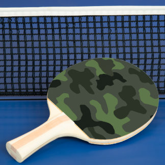 Grått mörk grönt kamouflage nr 14 pingisracket