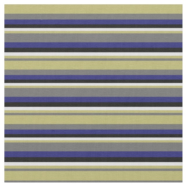Grått, Mörk Khaki, Lavender, Black & Midnight Blue Tyg (Närbild)