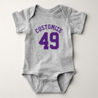 GRÅTT & MÖRK LILA BABY | Sports Jersey Design