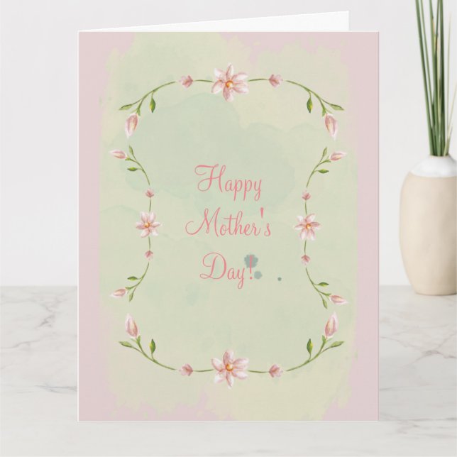 GRATT MORSDAGEN (ROSA) KORT (Framsida)