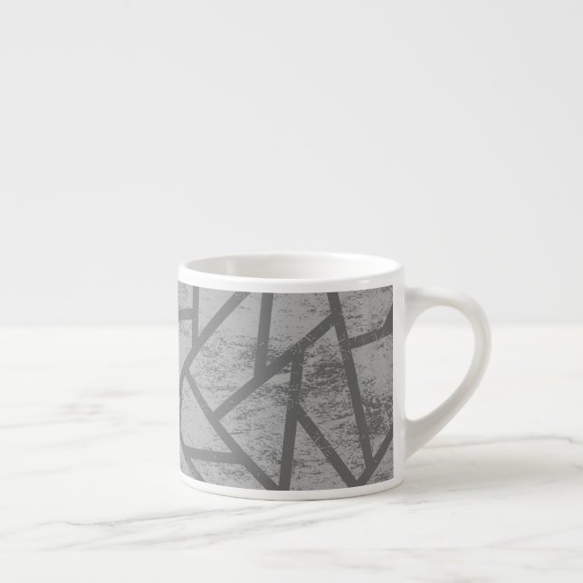 Grått mosaic mönster espressomugg (Höger)