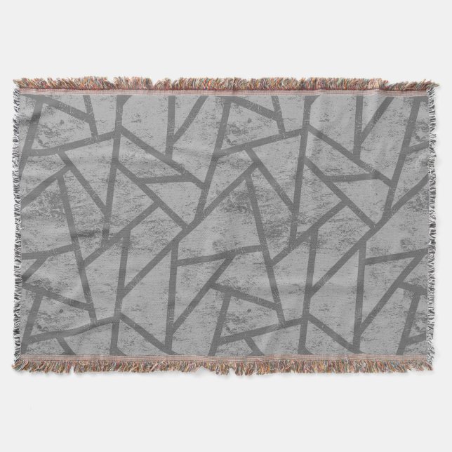 Grått mosaic mönster filt (Framsidan)