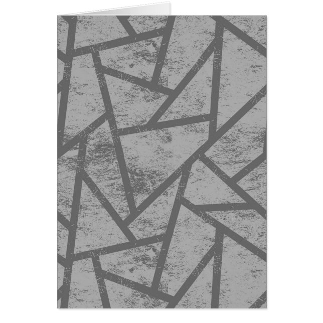 Grått mosaic mönster hälsningskort (Framsidan)