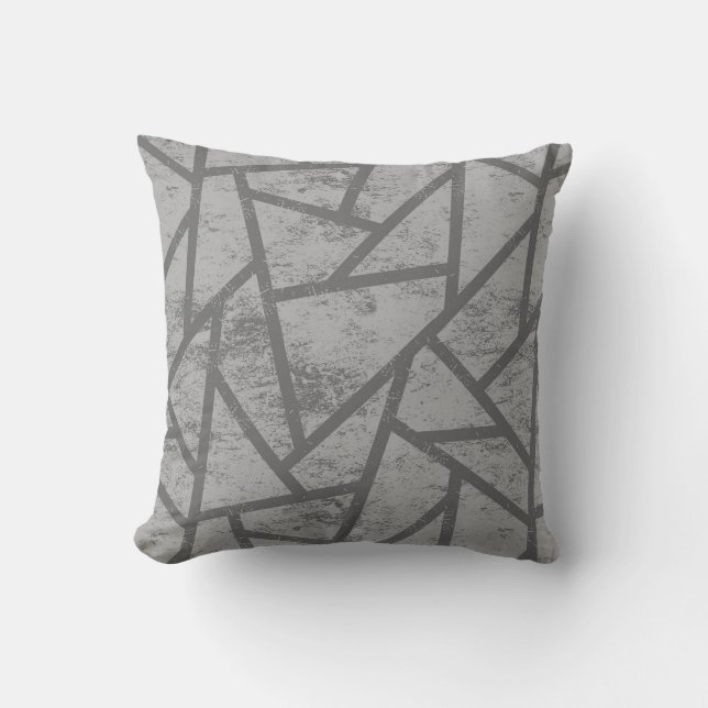 Grått mosaic mönster kudde (Framsida)
