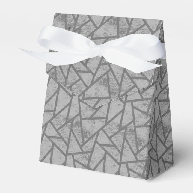 Grått mosaic mönster presentaskar (Framsidan Sidan)