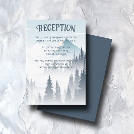 Grått Mountain Fog Wilderness Wedding Reception Tilläggskort