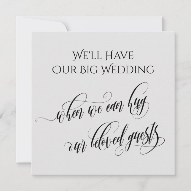 Grått när vi kan hugga dig uppskjuten Bröllop Inbjudningar (Framsida)