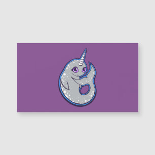 Grått Narwhal val med design för