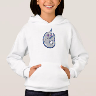 Grått Narwhal val med design för T-shirt