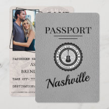 Grått Nashville Passport Spara datum