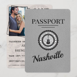 Grått Nashville Passport Spara datum Datumet