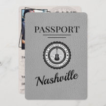 Grått Nashville Passport Spara datum