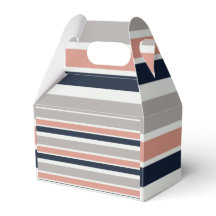 Grått Navy Blue Rosa Coastal Rand