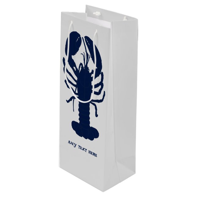 Grått Navy Lobster Tillfällen Gift Bag (Framsidan Vinklad)