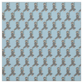 Grått Ninja 2 Design Fabric Tyg