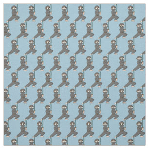 Grått Ninja 2 Design Fabric Tyg