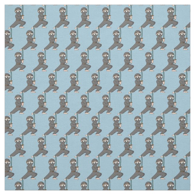Grått Ninja 2 Design Fabric Tyg (Provkarta)