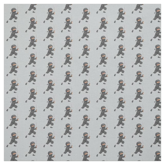 Grått Ninja Design Fabric Tyg (Provkarta)