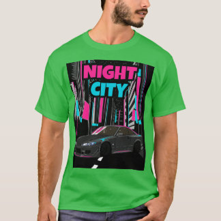 Grått Nissan Silvia S15 Night City T Shirt