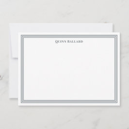 Grått-notkort för träkol i stora Gräns Anteckningskort