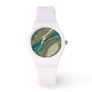 Grått och Abstrakt Art Armbandsur