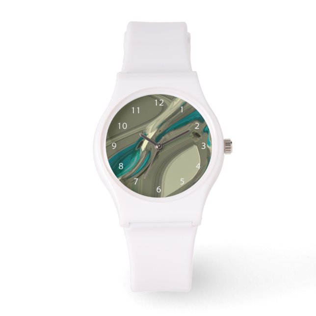 Grått och Abstrakt Art Armbandsur (Framsida)