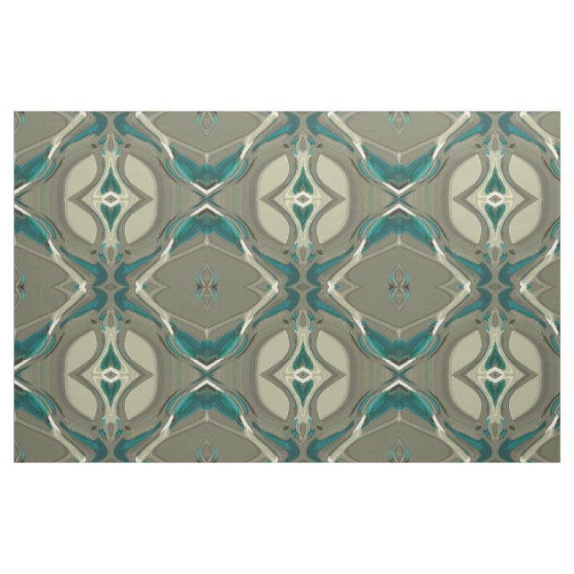 Grått och Abstrakt Art Tyg (Fat Quarter)