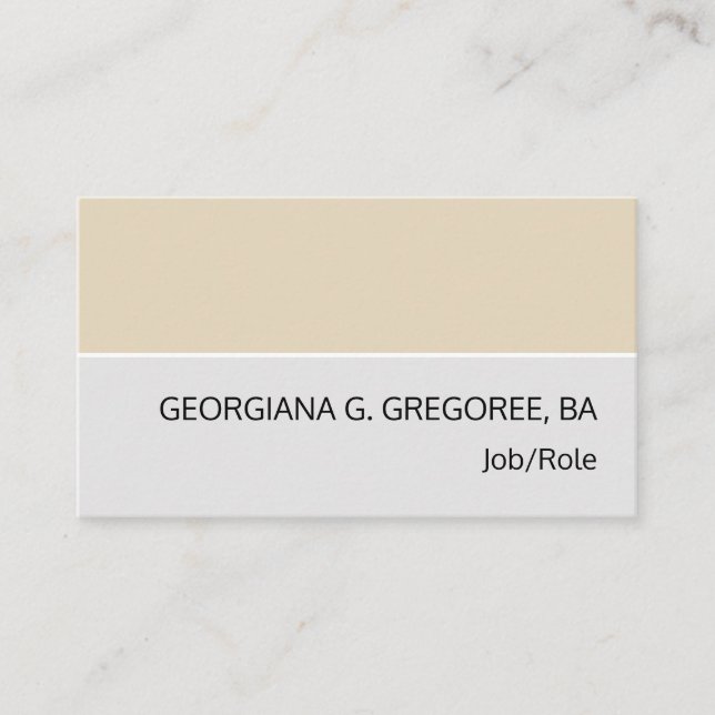 Grått och Beige, Professionell Affärskort Visitkort (Framsida)