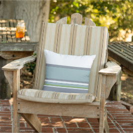 Grått och blå Rand Kudde