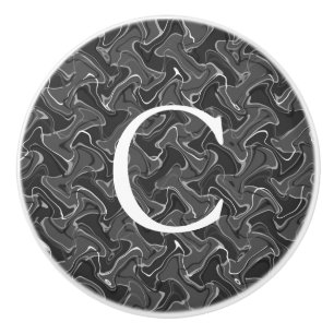 Grått- och Black Urban Bedroom Decor Design Knopp