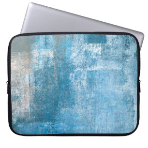 Grått- och Blue Abstrakt Art Paintingabstract, fär Laptop Fodral