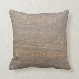 Grått och brun skuren, skuren, texturerad beklädna kudde