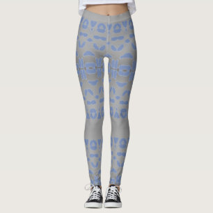 Grått och Dam- och blyhaltiga skinn Leggings