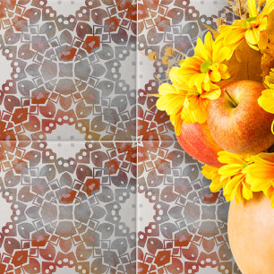 Grått- och fetfärgad Vintage, geometrisk Mönster Kakelplatta