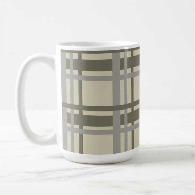 Grått och grädde kaffemugg (Vänster)