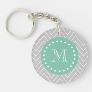 Grått och grön modern sparreMonogram för Mint