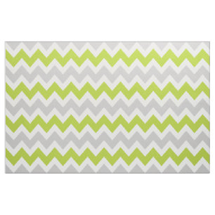 Grått och Grönt Modern Chevron Large Tyg