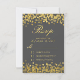 Grått och Guld Twinkle Modern OSA kort