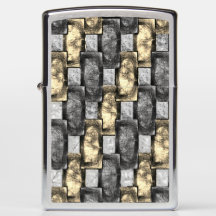 Grått- och guldfärgad, kardad rektangulär delar