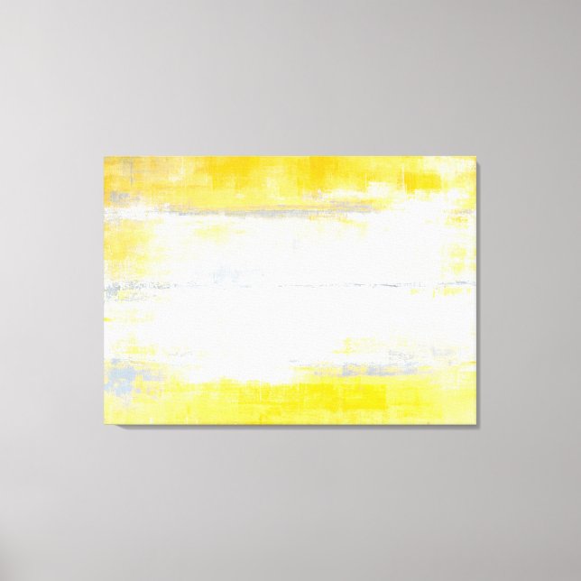 grått- och Gult Abstrakt Art-Kanvastryck Canvastryck (Framsida)
