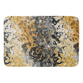 Grått- och gult-abstrakt badrumsmatta