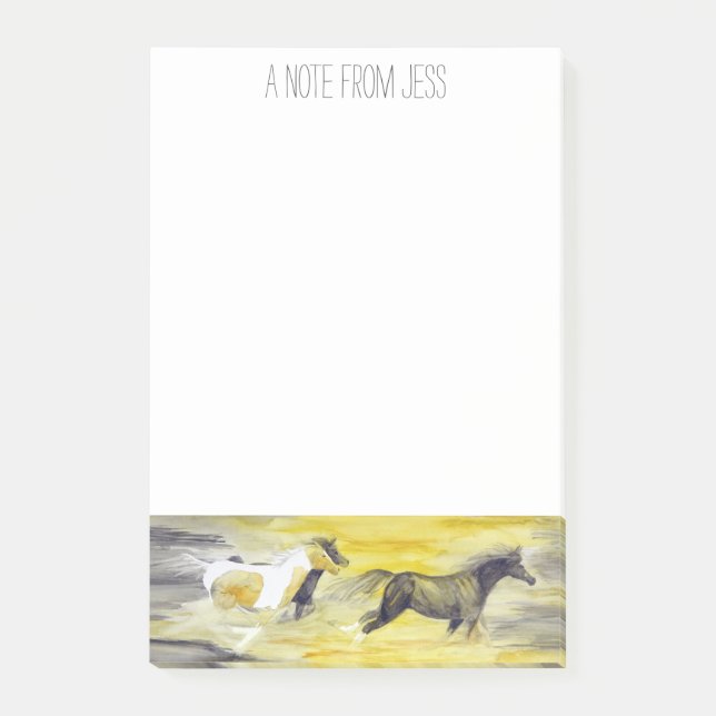 Grått och Gult Abstrakt Post-it Block (Framsida)