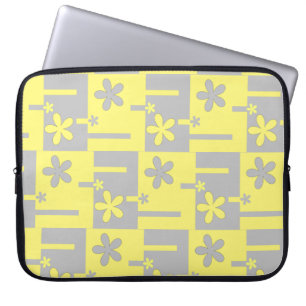 grått och gult, laptop sleeve