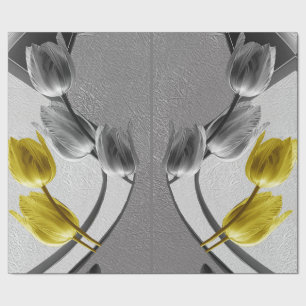 Grått- och gult-tulpanblomma 2021 färg presentpapper