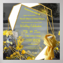 Grått- och gult- tulpaner, daisy med solnedgång