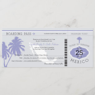 Grått och lavendelMexico att stiga ombord passerar Inbjudningar